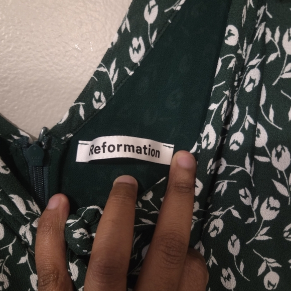 Reformation Green Floral Maxi Dress - Picture 4 of 10